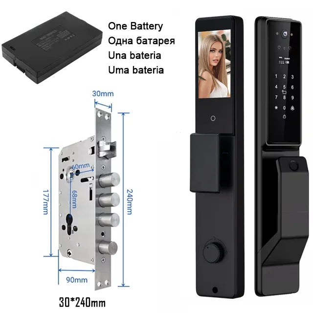 YKESDL Alexa Voice Control Smart Door Lock With Camera 3D Face Recognition