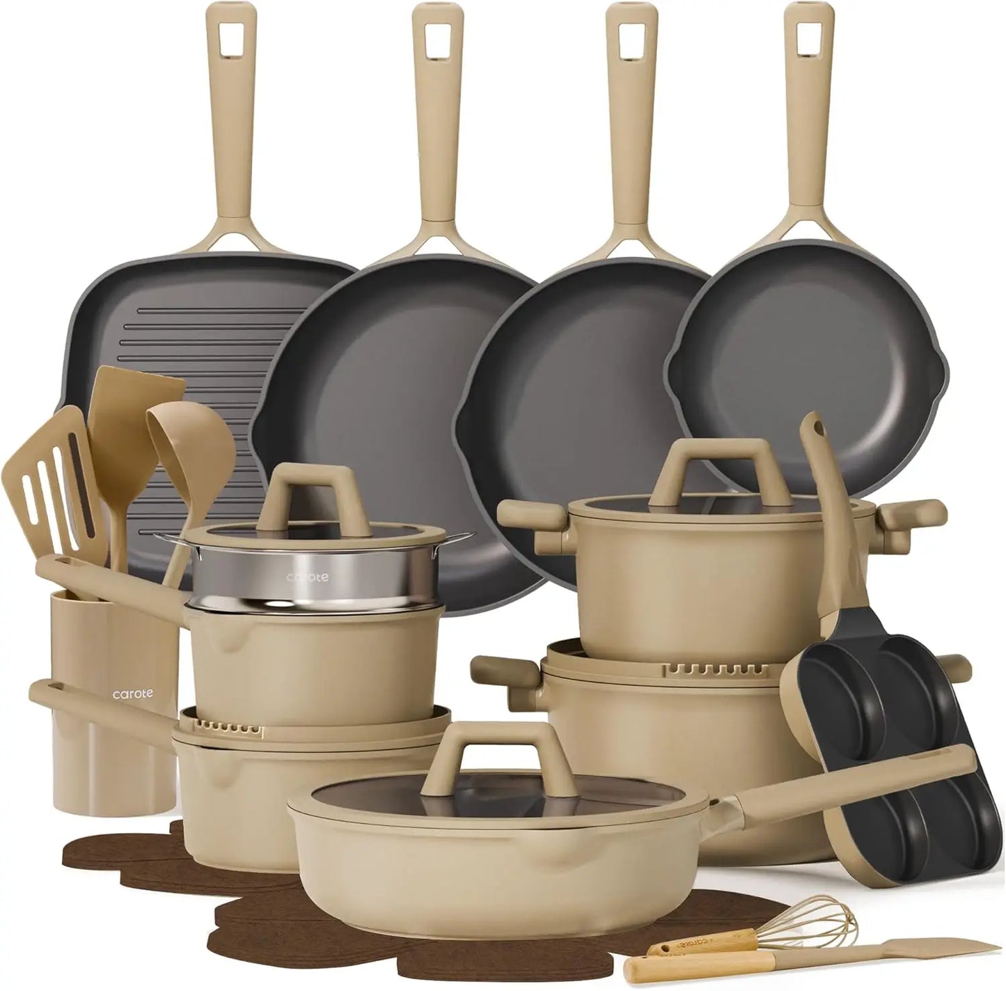 XMSJ 31 Piece Nonstick Pots And Pans Set With Induction