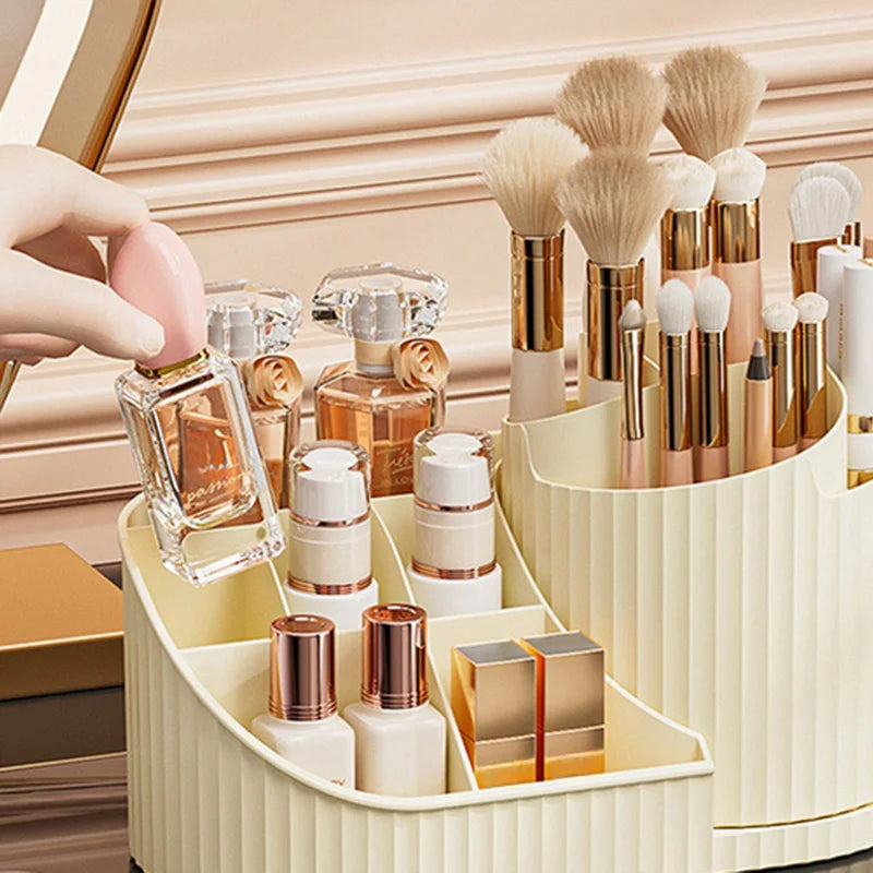 360 Degree Rotatable Cosmetic Organizer For Lipsticks And Brushes