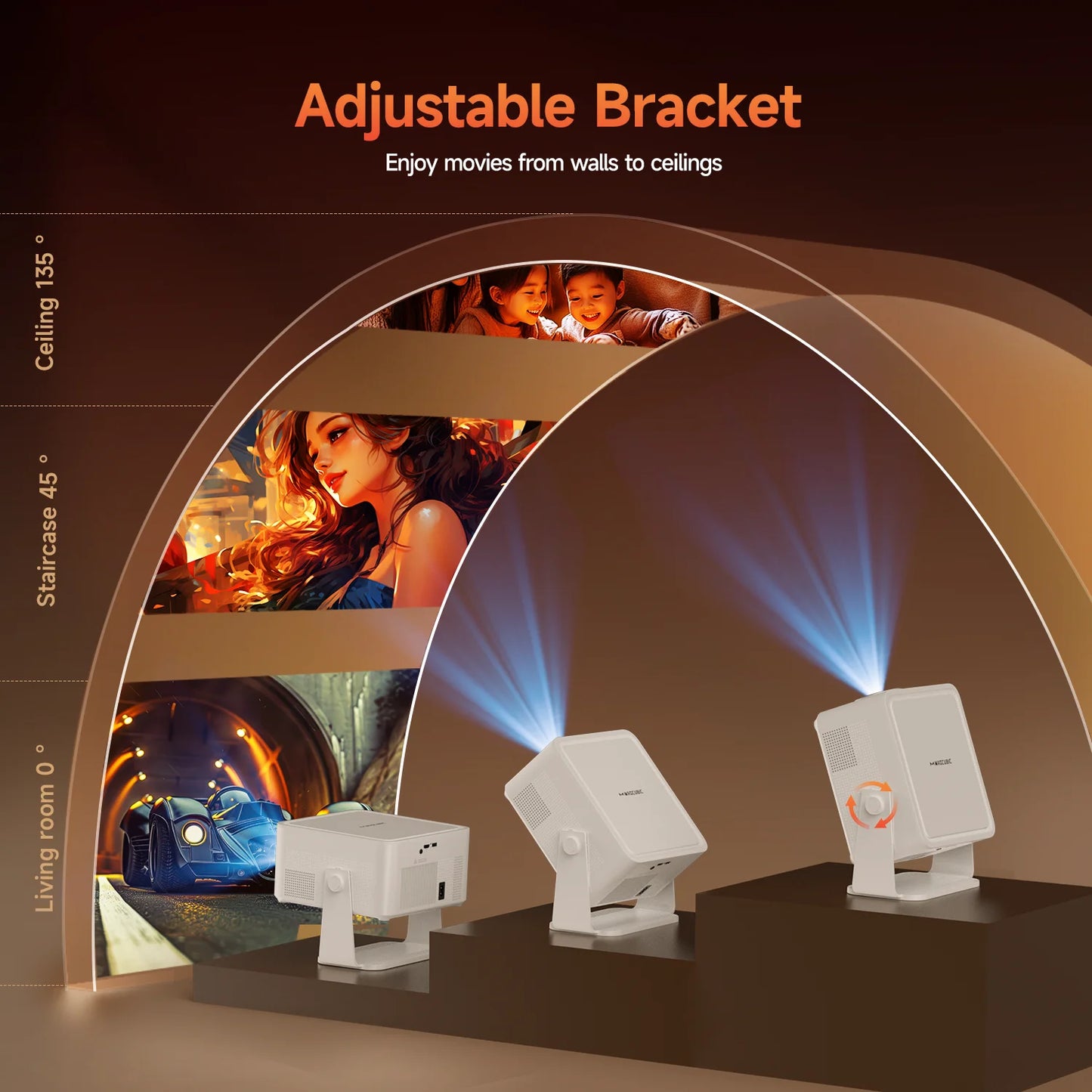 Magcubic HY450MAX Portable Outdoor Projector 1100 ANSI 1080P
