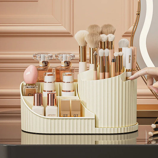 360 Degree Rotatable Cosmetic Organizer For Lipsticks And Brushes