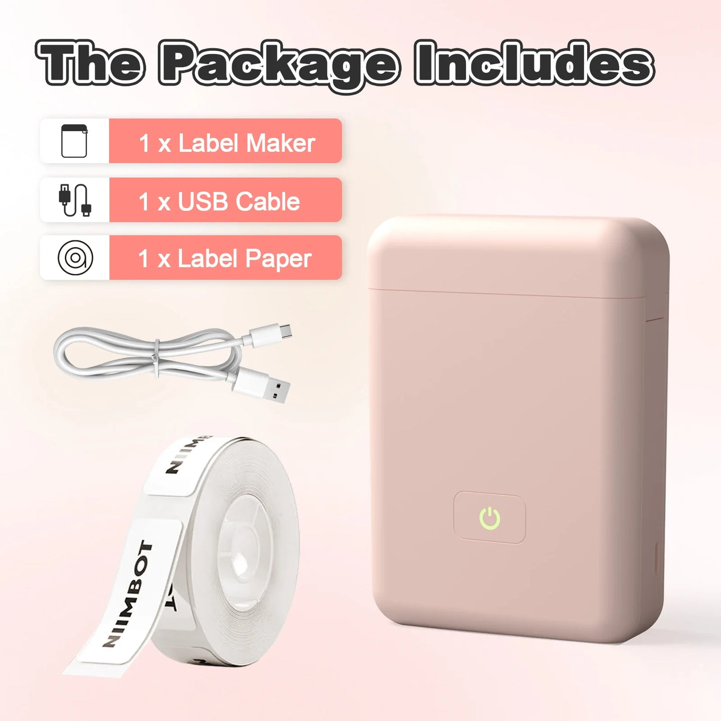 TakeYou Mini Portable Bluetooth Thermal Label Printer For Home Office