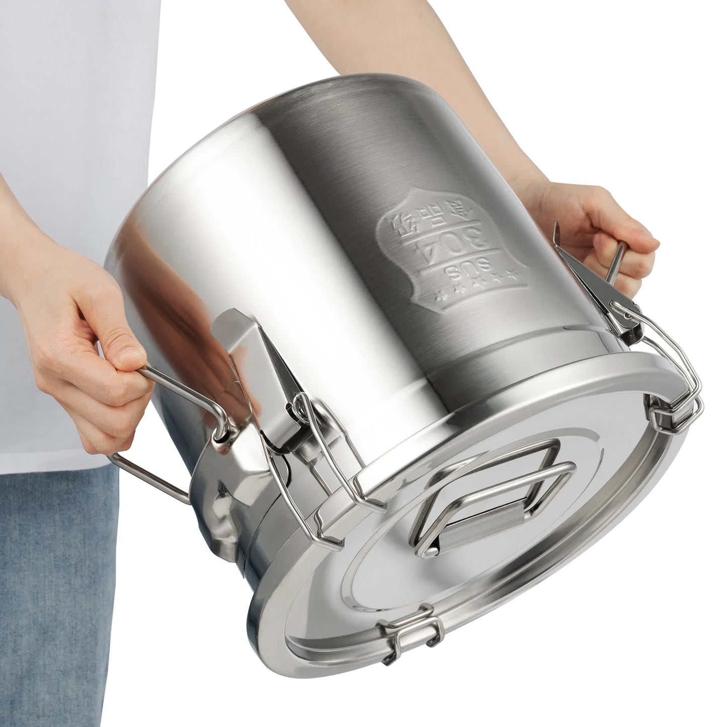 Bymaocar Stainless Steel Cereal Container Airtight Storage Bucket