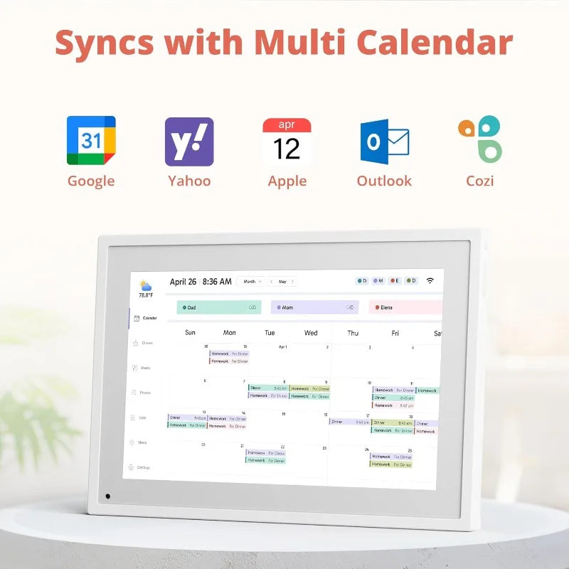 Digital Calendar Touch Screen Electronic Family Planner For Home