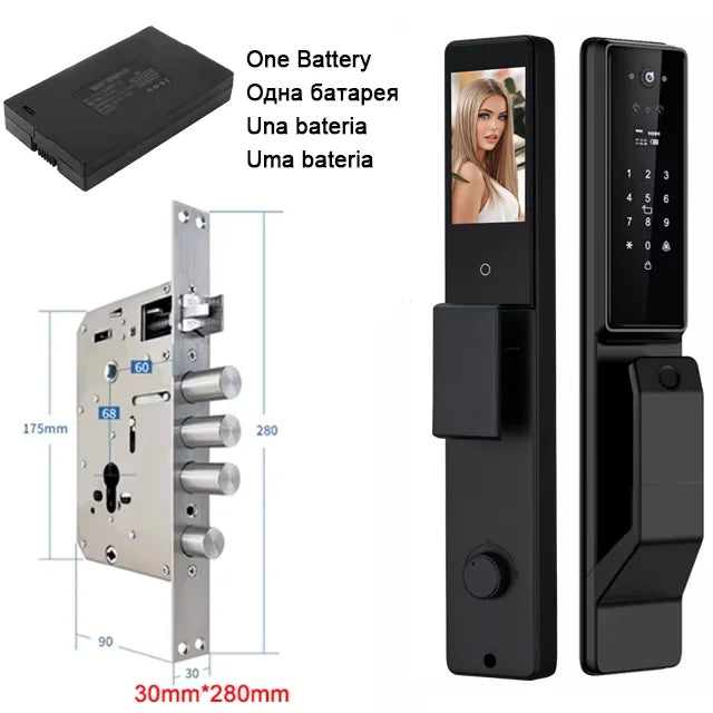 YKESDL Alexa Voice Control Smart Door Lock With Camera 3D Face Recognition