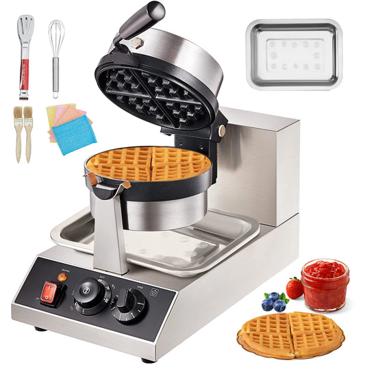 SucceBuy Electric Waffle Maker Stainless Steel Nonstick Waffle Iron