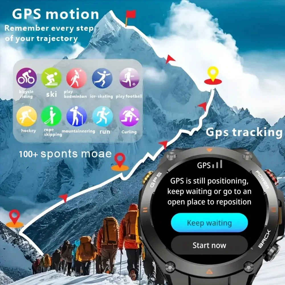 SENBONO GPS Smart Watch 1.45 Inch HD Display Bluetooth Call