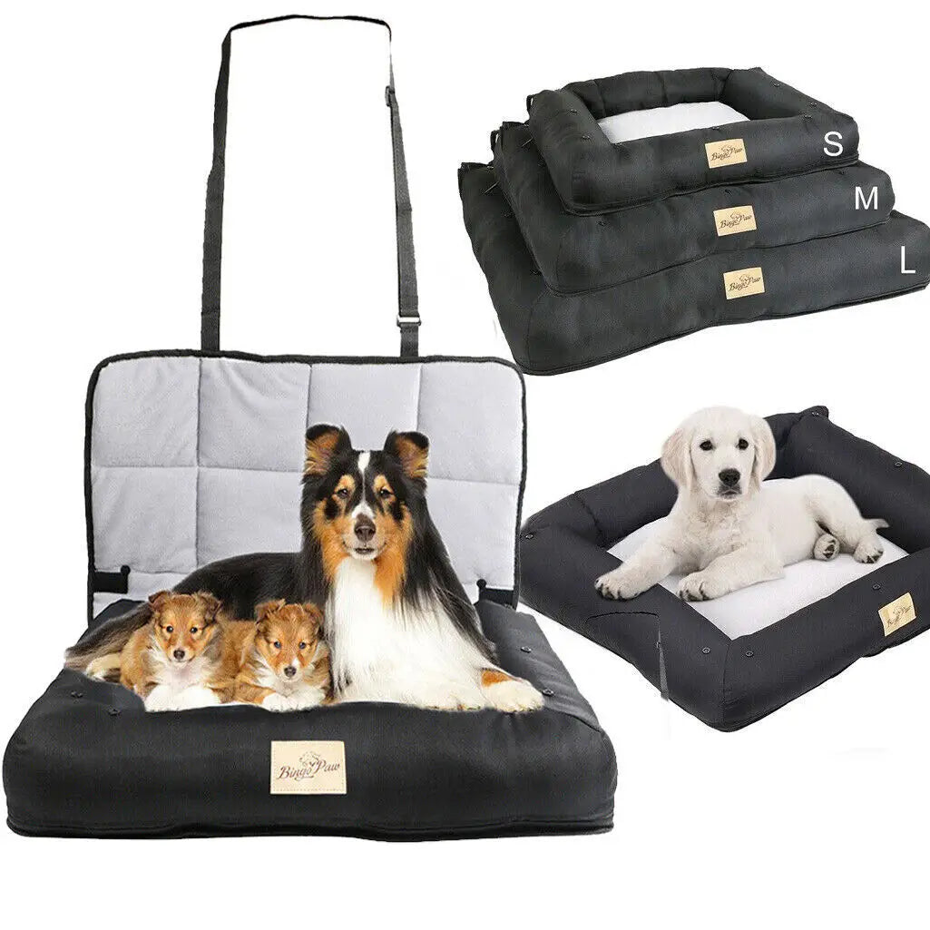 BINGOPAW Car Seat Bed For Dogs Waterproof Cushion Pad Cover