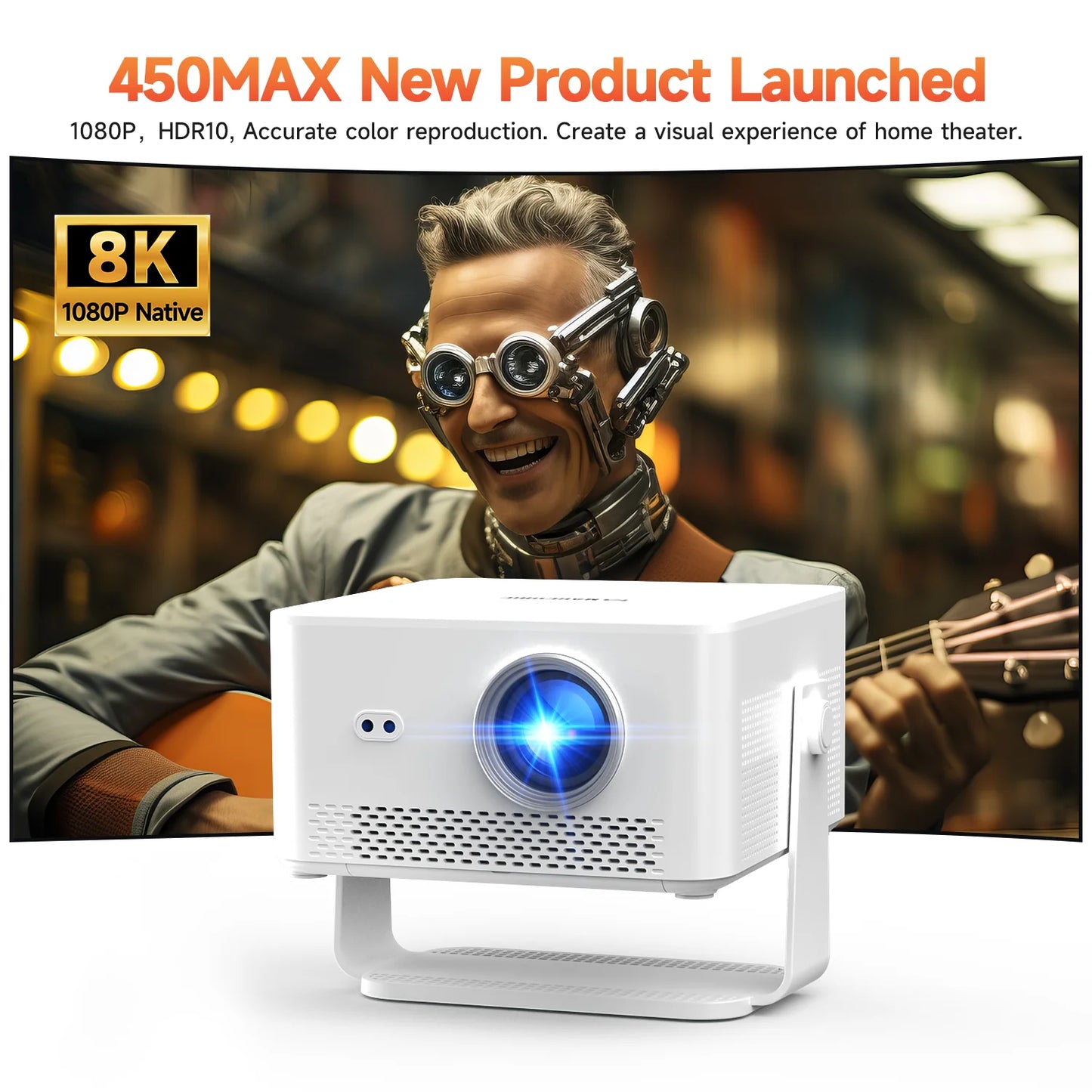 Magcubic HY450MAX Portable Outdoor Projector 1100 ANSI 1080P