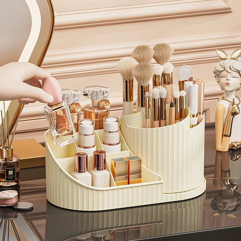 360 Degree Rotatable Cosmetic Organizer For Lipsticks And Brushes