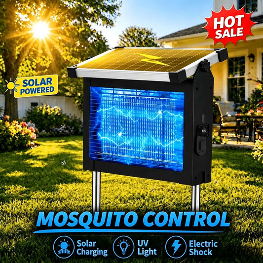 Solar Bug Zapper 4500V Waterproof Outdoor Mosquito Trap For Garden