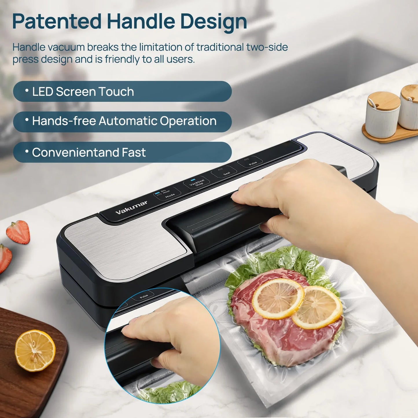 Vakumar VH1506 Vacuum Sealer Machine Sous Vide With Automatic Operation