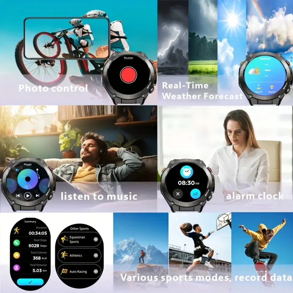 SENBONO GPS Smart Watch 1.45 Inch HD Display Bluetooth Call