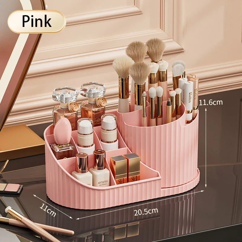 360 Degree Rotatable Cosmetic Organizer For Lipsticks And Brushes