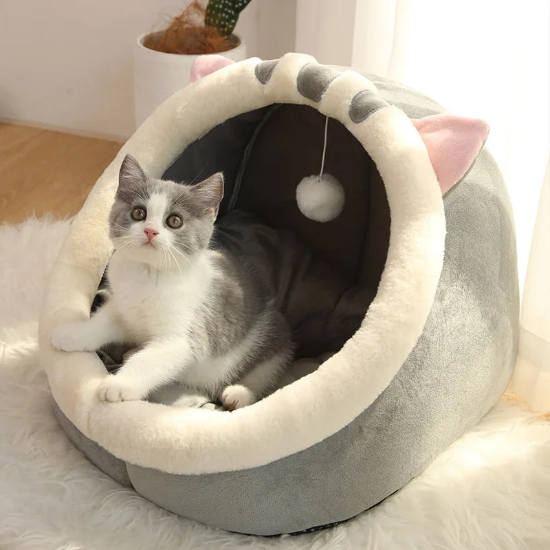 Cartoon Cat Bed Foldable Washable Pet Bed for Cats