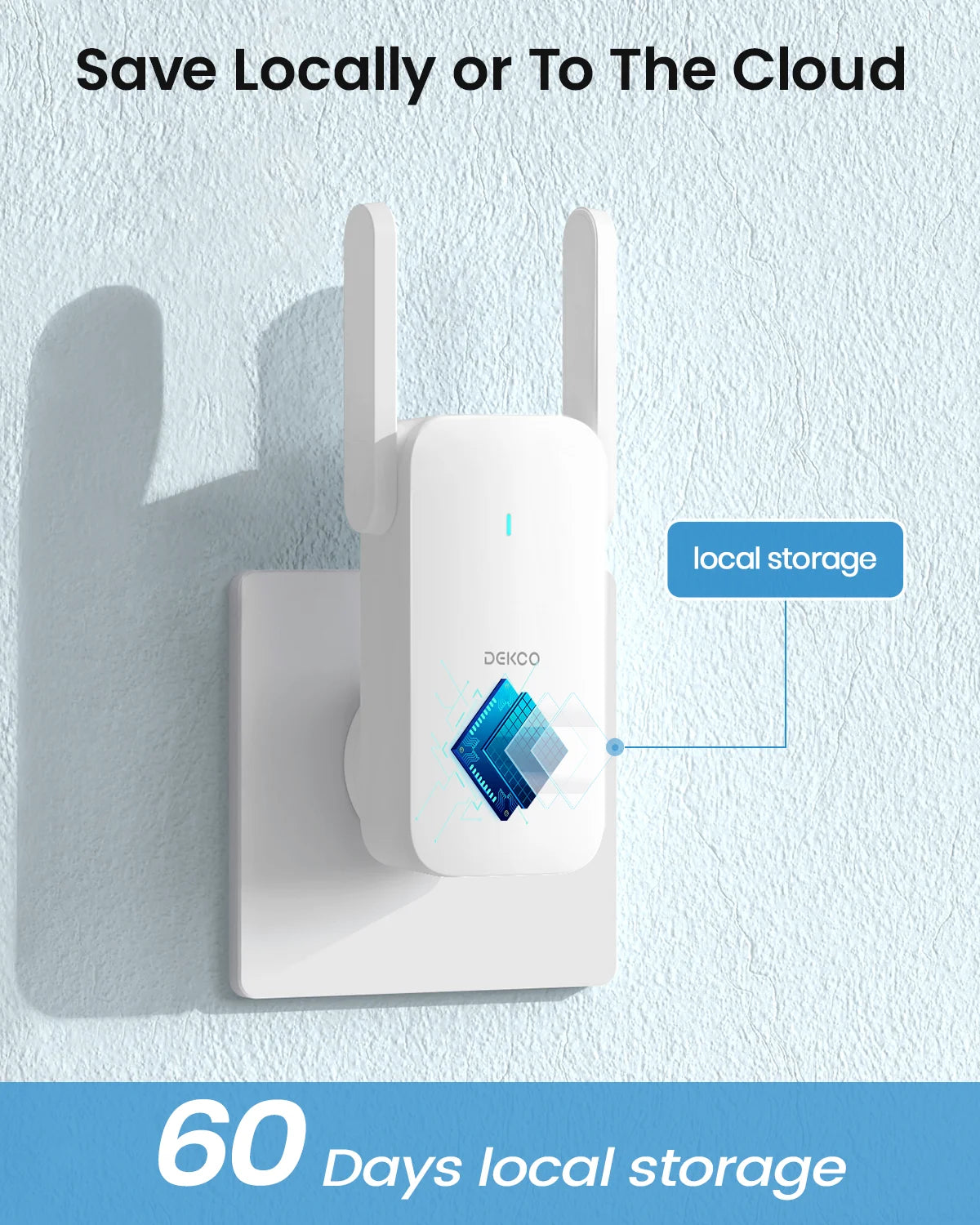 DEKCO 5MP Ultra HD WiFi Video Doorbell With PIR Motion