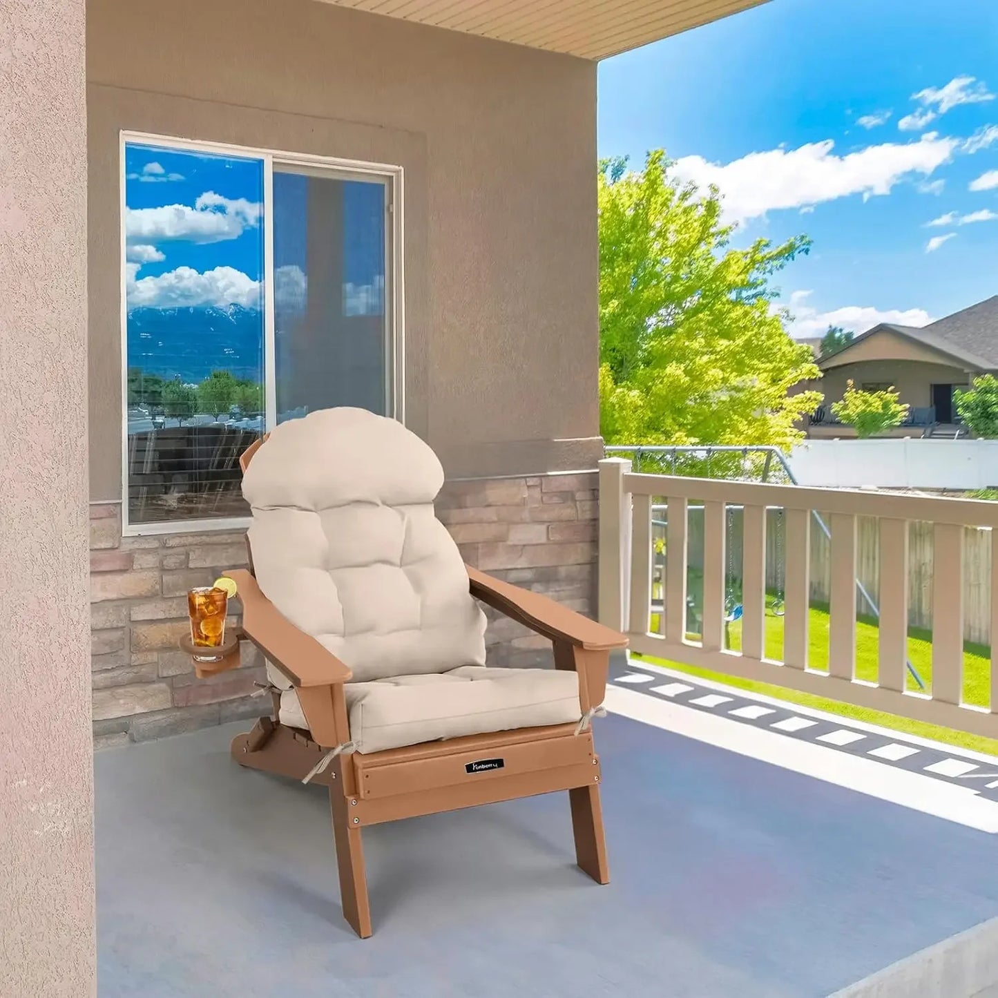 Patio Chair Cushions Set Of 4 Thick Non Slip Waterproof