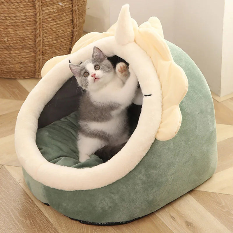 Cartoon Cat Bed Foldable Washable Pet Bed for Cats