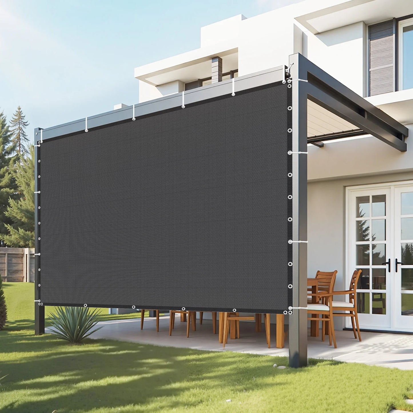 SucceBuy 90 Percent Sun Shade Cloth For Outdoor Backyard Pergola