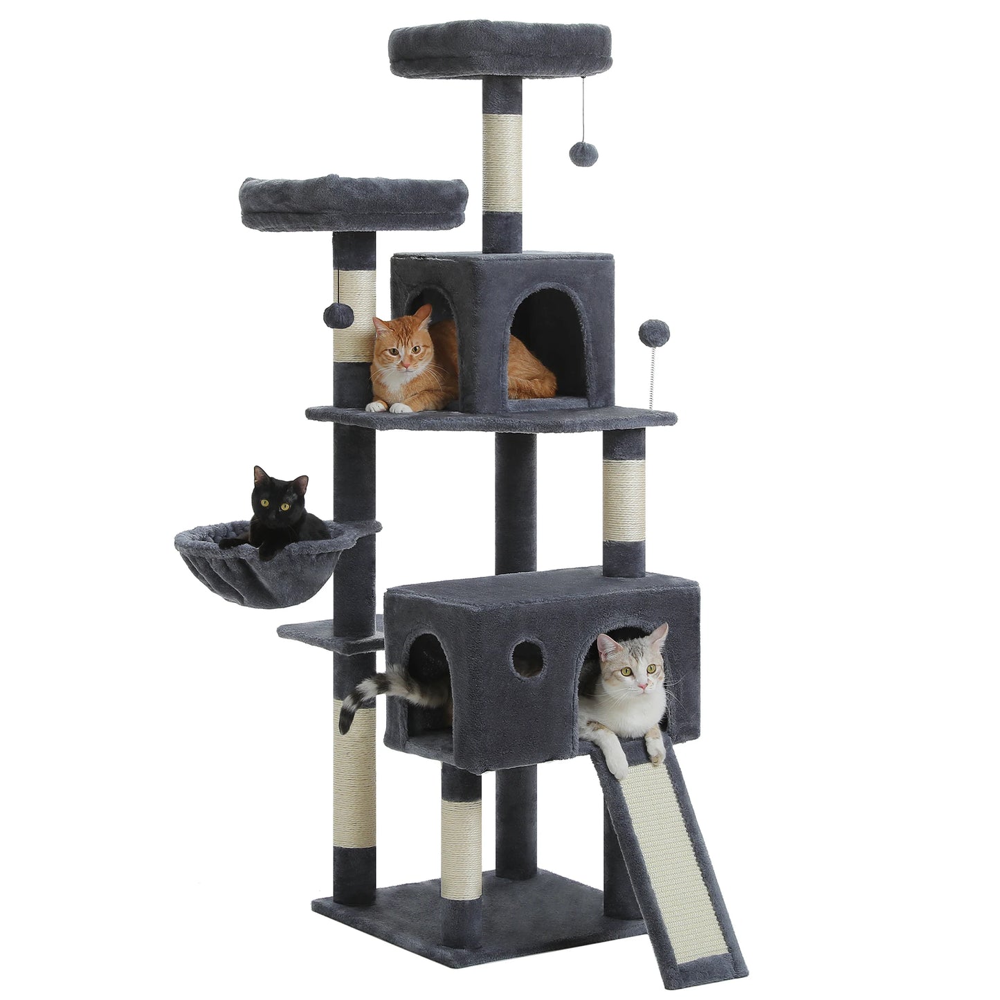 PAWZ Road Multi-Level Cat Tree With Sisal Post Hammock