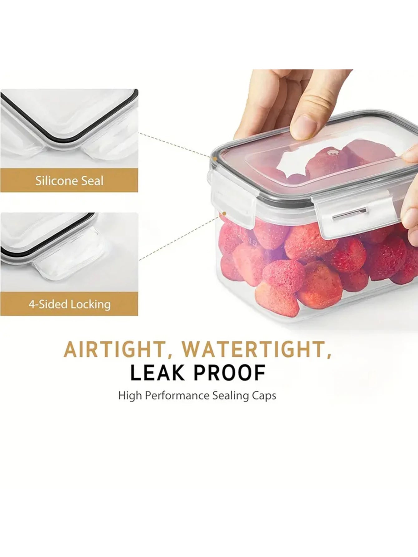 24Pcs Airtight Food Storage Containers With Labels For Pantry Organization