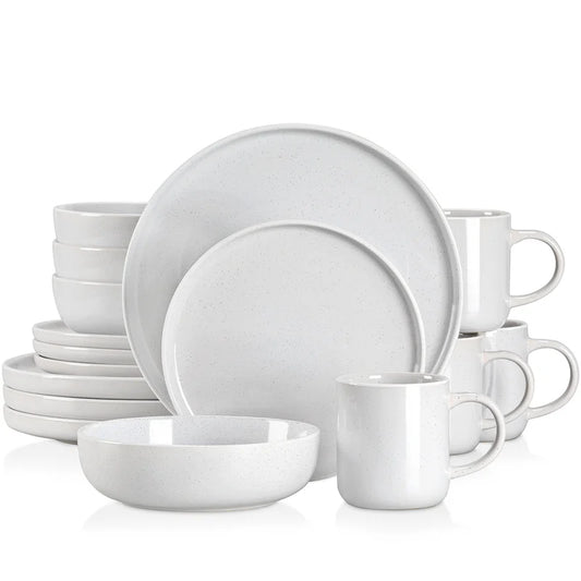 Ceramic Stoneware Dinnerware Set Plates Bowls Mugs
