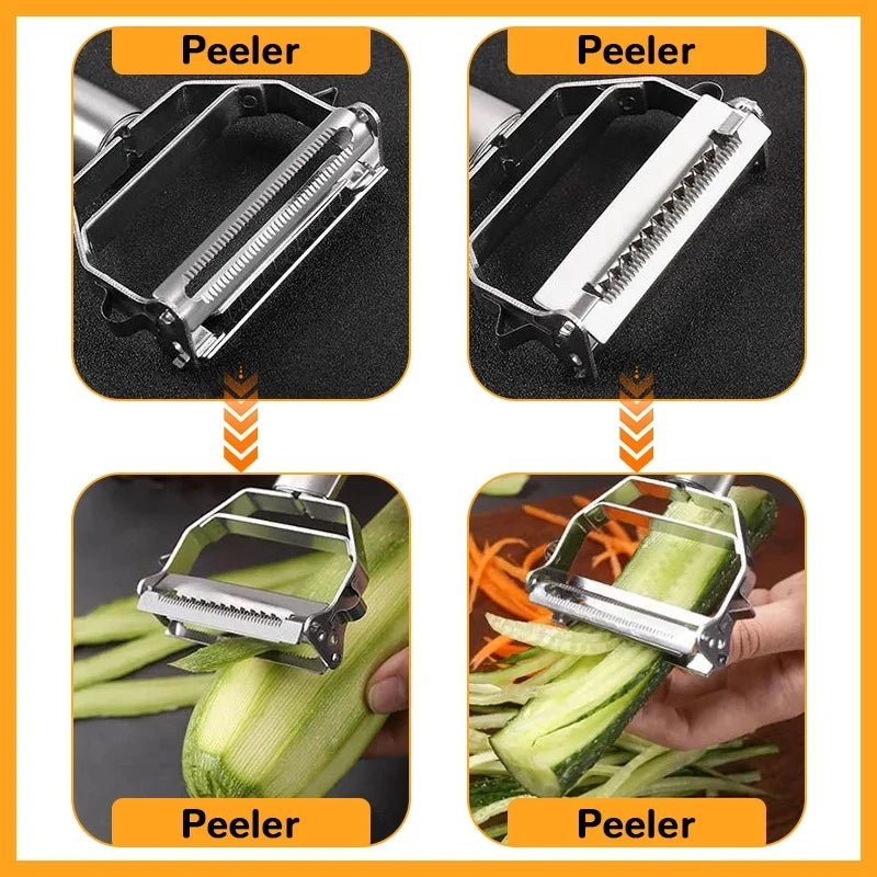 Kitchya Stainless Steel Double-Head Vegetable Peeler Multi-Function