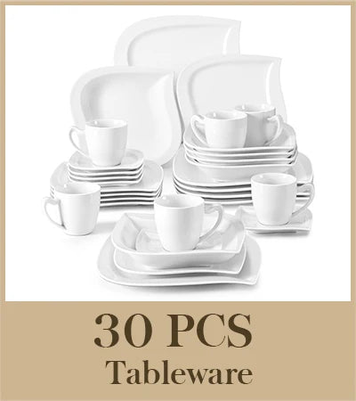 MALACASA Porcelain Dinnerware Set For 6 And 12 Service