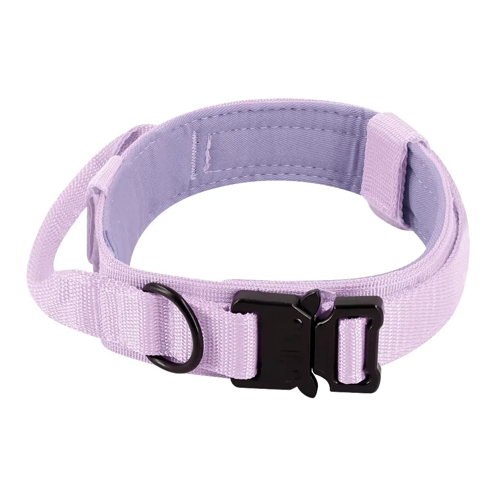 Adjustable Tactical Dog Collar And Leash Set With Control Handle
