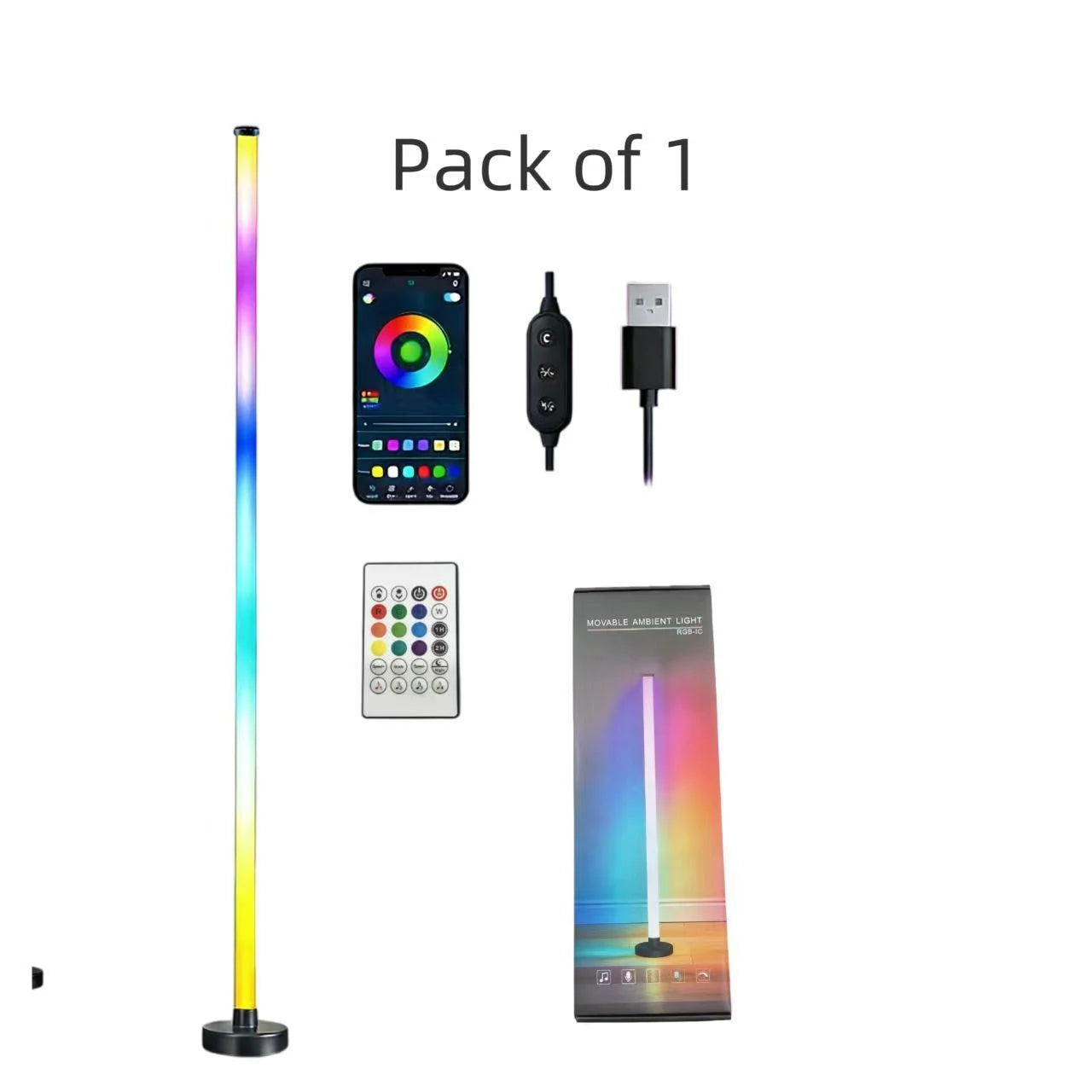 NOVEYEE Smart LED Floor Lamp RGB Remote App Music Sync