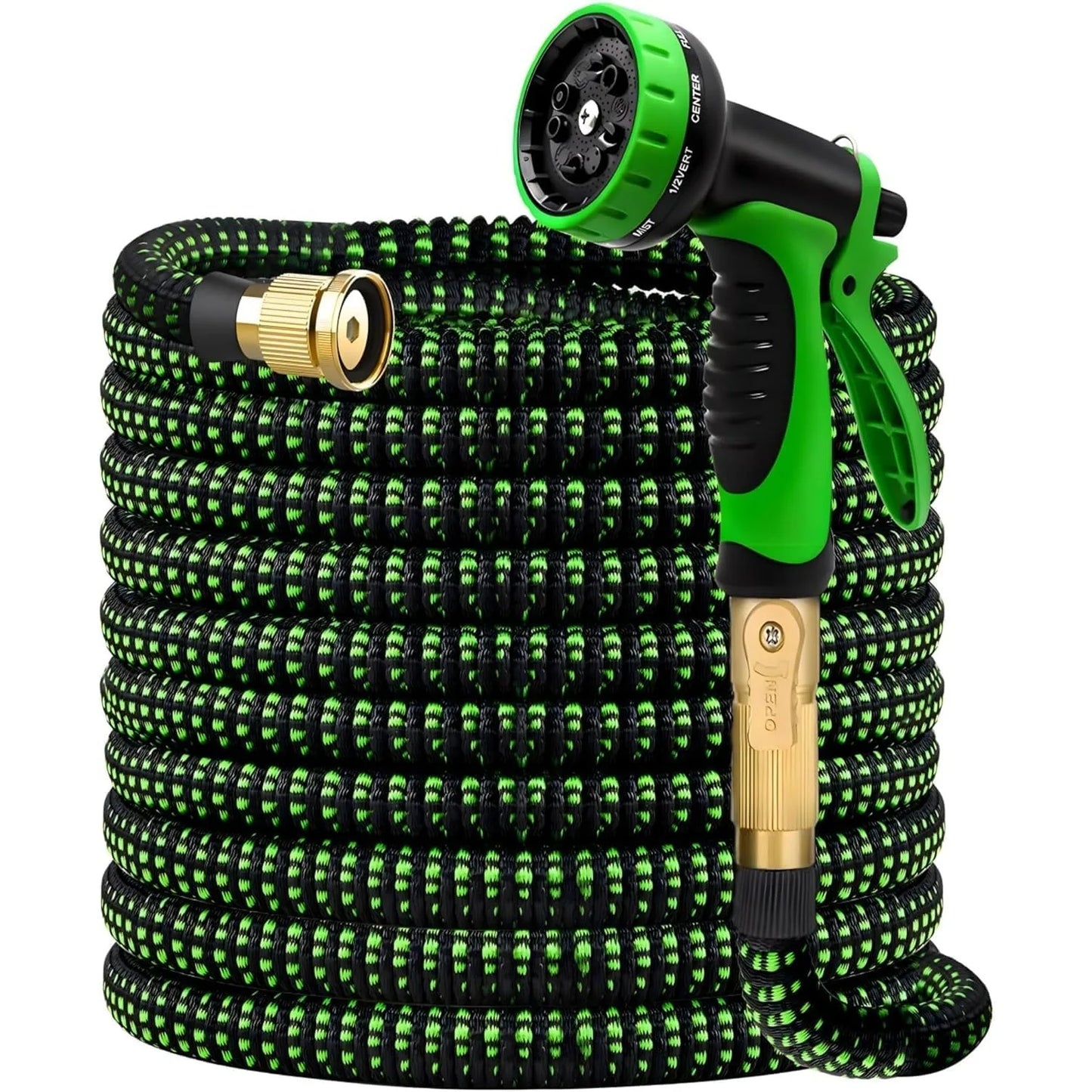 Lightweight Non Expandable Garden Hose With 10 Function Nozzles