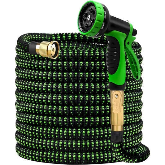 Lightweight Non Expandable Garden Hose With 10 Function Nozzles