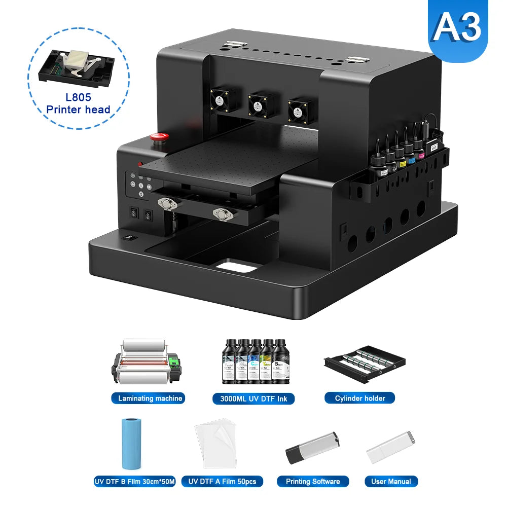 TOPPARTS Colorsun A3/A4 UV Printer XP600 L805 for DTF