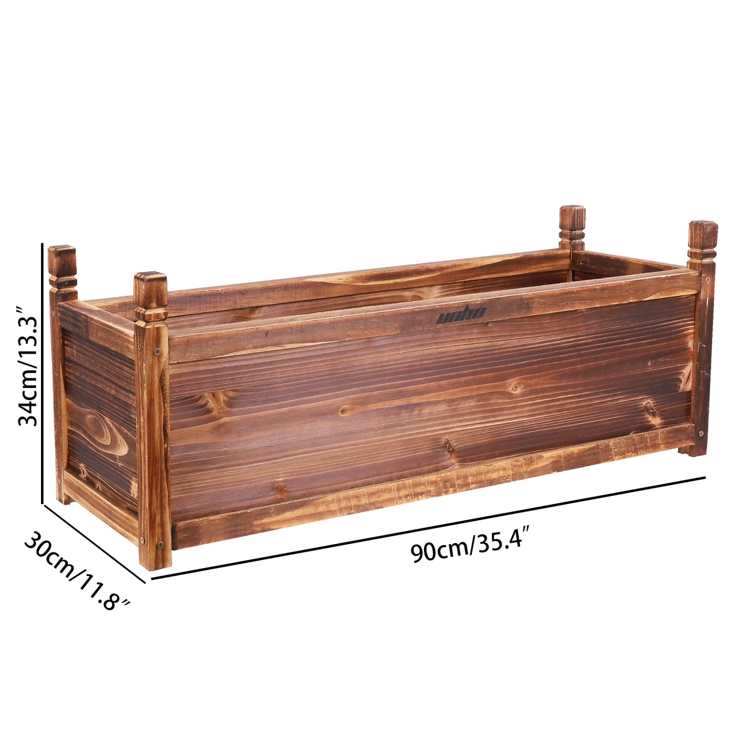 Wood Planter Box Outdoor Raised Garden For Flowers And Vegetables