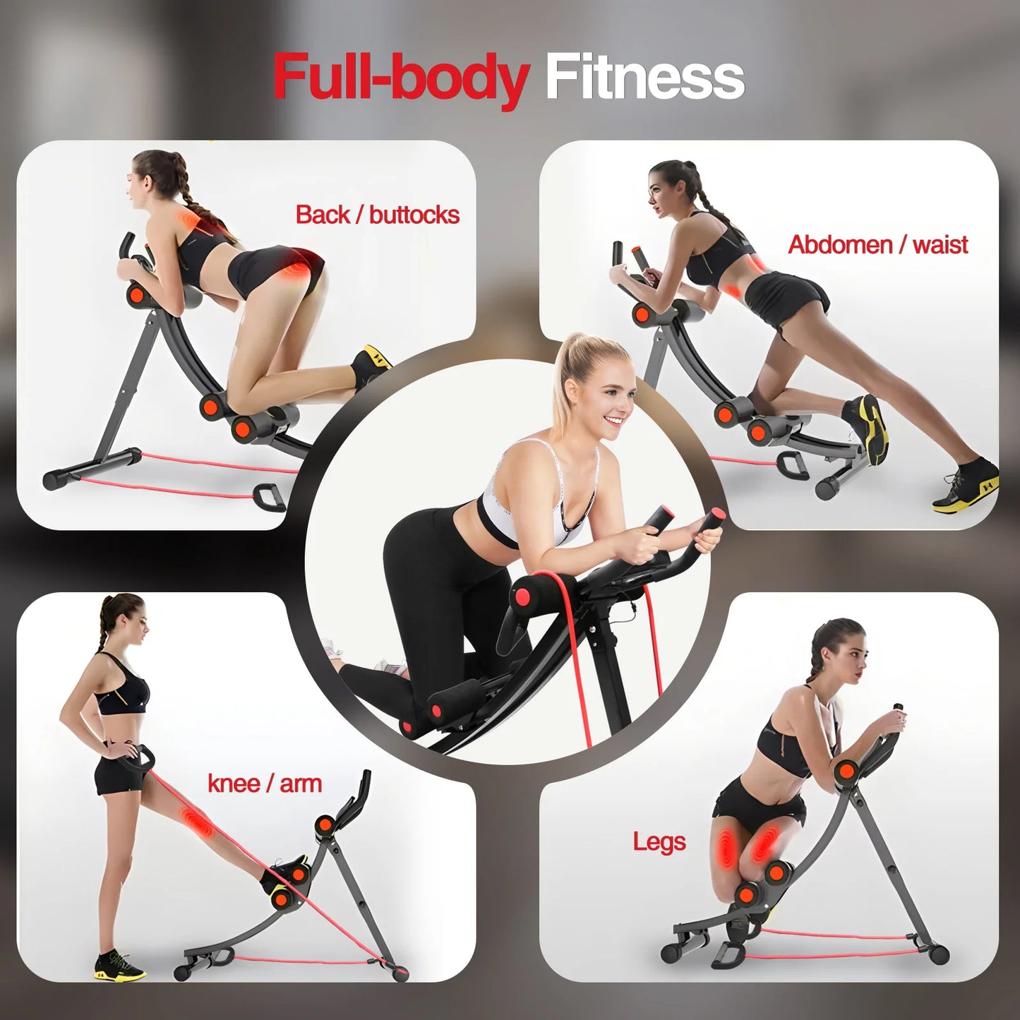GIKPAL Foldable Ab Machine For Core And Ab Workout LCD