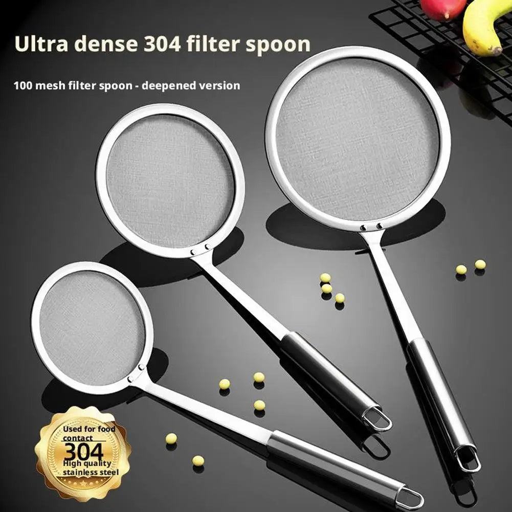 Fat Skimmer Spoon Fine Mesh Strainer For Frying Oil Removal