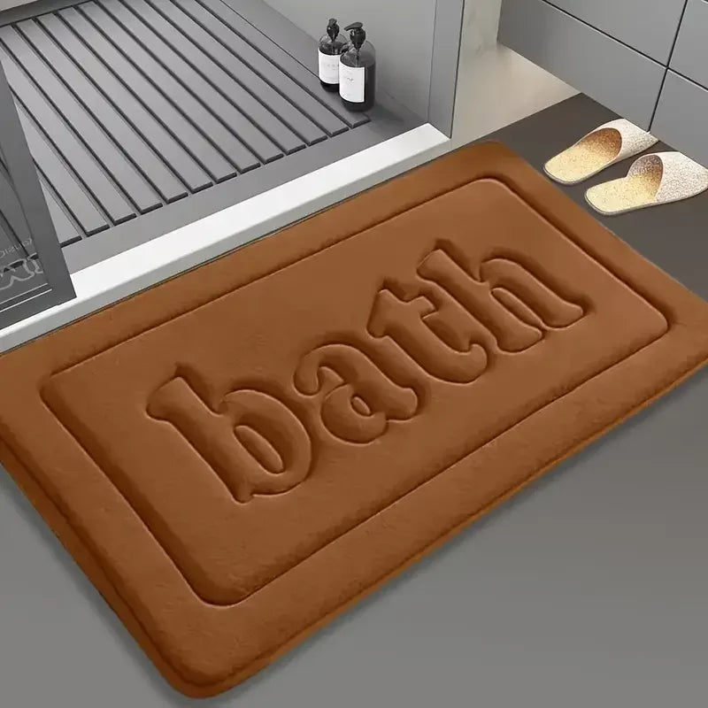 Bathroom Non Slip PVC Bath Mat Water Absorbing For Shower