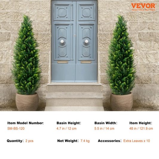 SucceBuy Cedar Topiary Tree Artificial Outdoor Home Decor