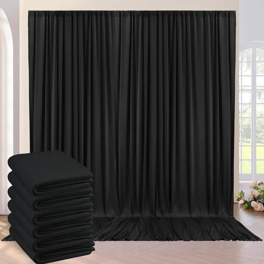 Backdrop Curtain Set Polyester 6 Panels For Events