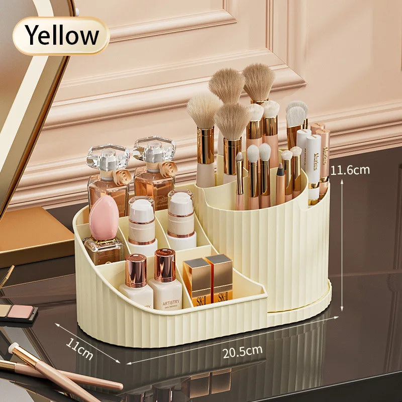 360 Degree Rotatable Cosmetic Organizer For Lipsticks And Brushes