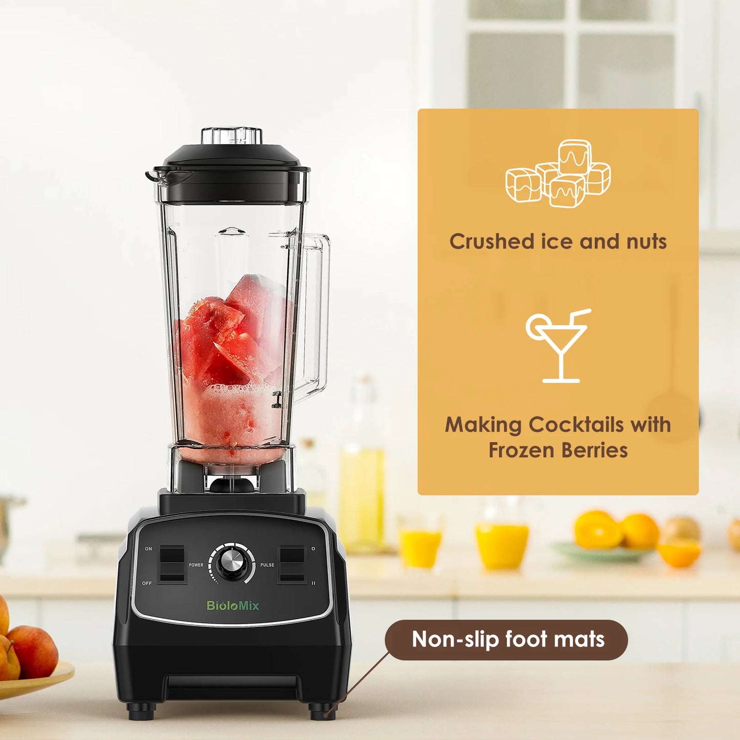 Biolomix 2200W Heavy Duty Commercial Blender Mixer Juicer