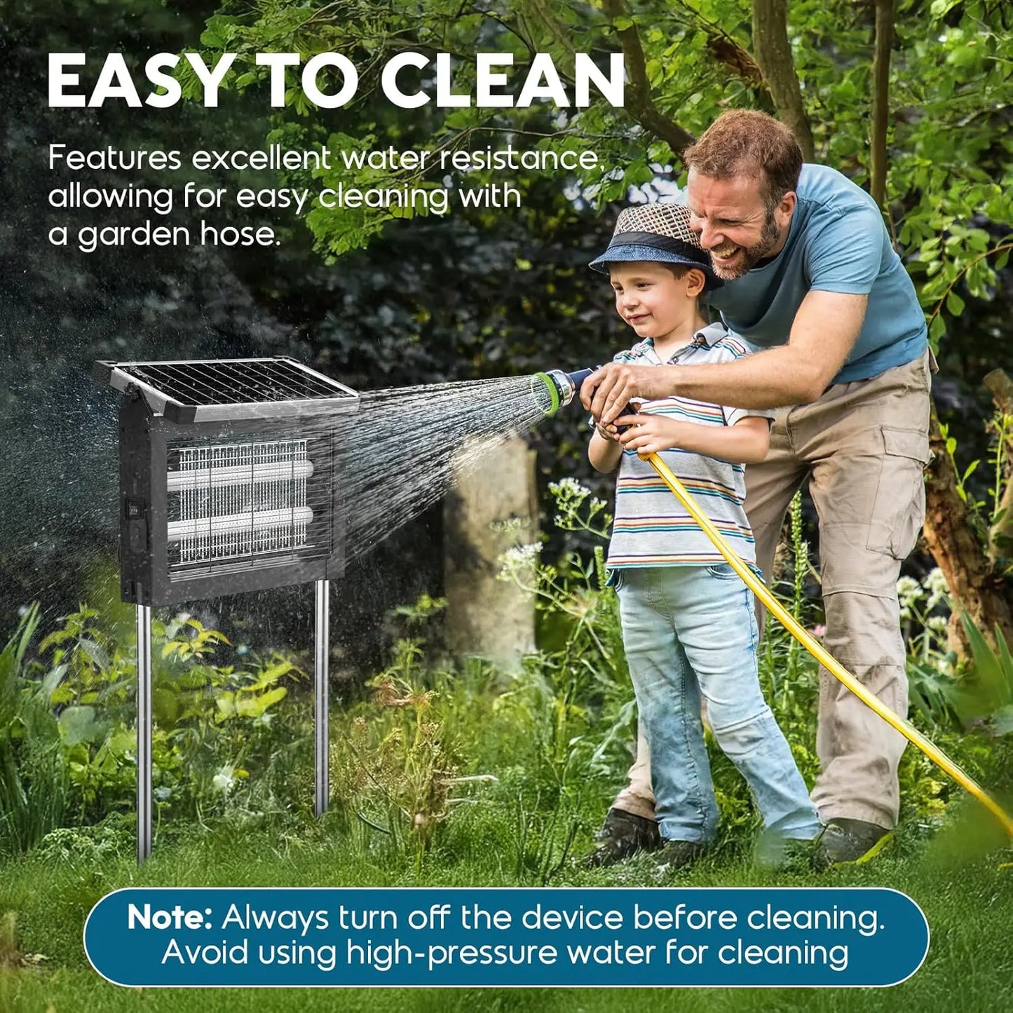 Solar Bug Zapper 4500V Waterproof Outdoor Mosquito Trap For Garden