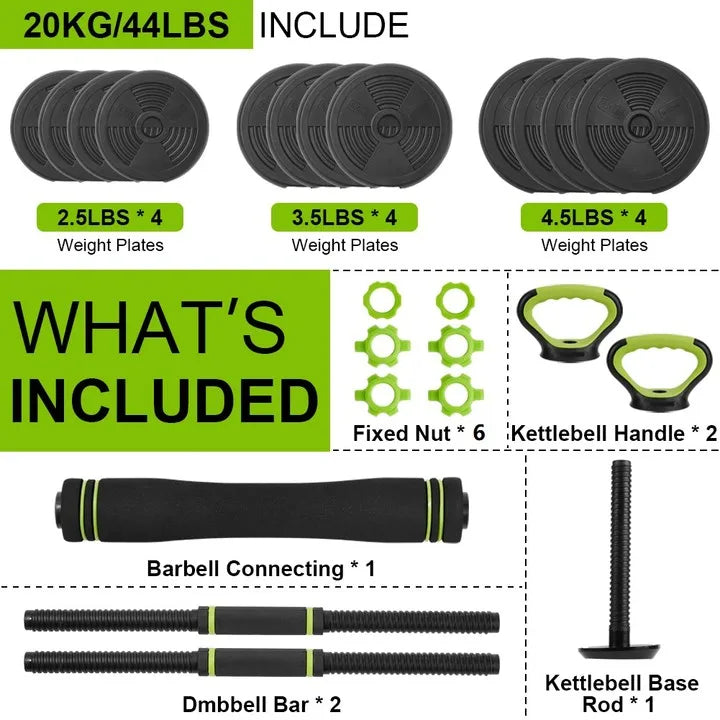 TWISTER.CK Adjustable Dumbbells 44 66 88 Lbs 4In1 Home Gym