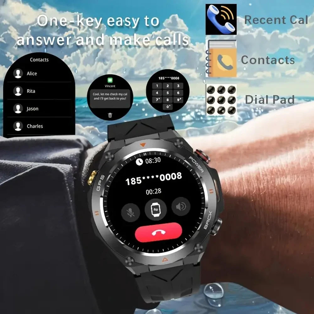 SENBONO GPS Smart Watch 1.45 Inch HD Display Bluetooth Call