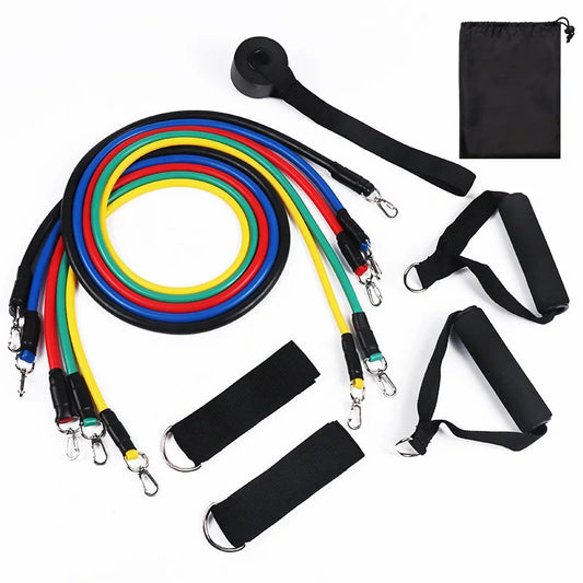Multifunction Fitness Tension Rope 11-Piece Set for Full Body Training