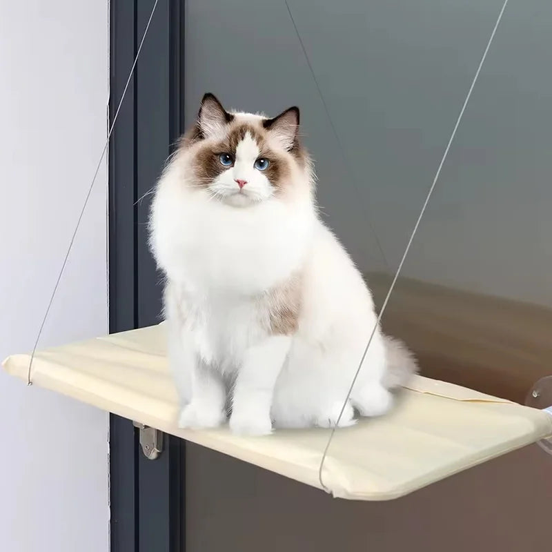 Ultra Soft Cat Window Hammock Bed Securely Mounted Space Saving Perch
