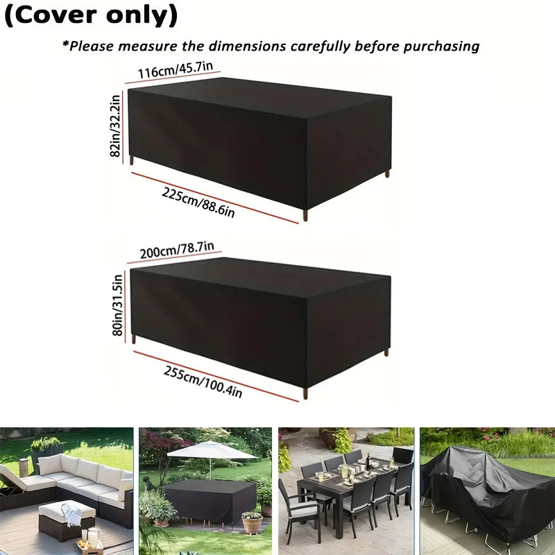 Dust Proof Rectangular Outdoor Table Cover For Terrace And Garden