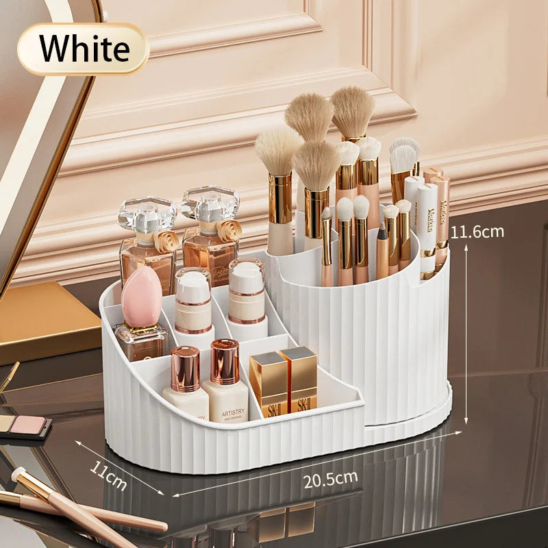 360 Degree Rotatable Cosmetic Organizer For Lipsticks And Brushes