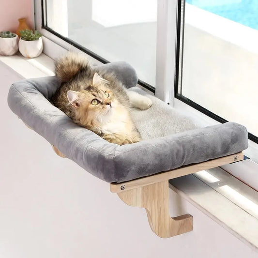 XMSJ Cat Window Perch With Bolster Orthopedic Hammock