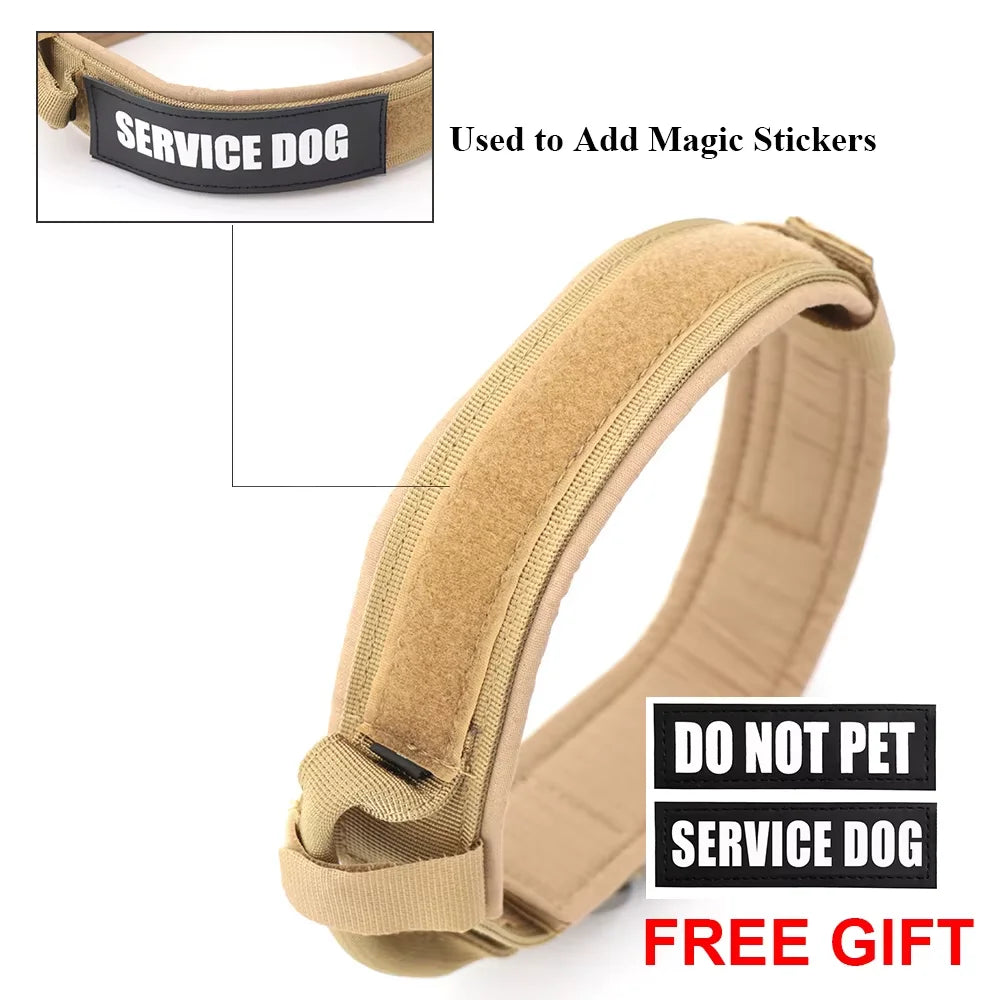 Adjustable Tactical Dog Collar And Leash Set With Control Handle